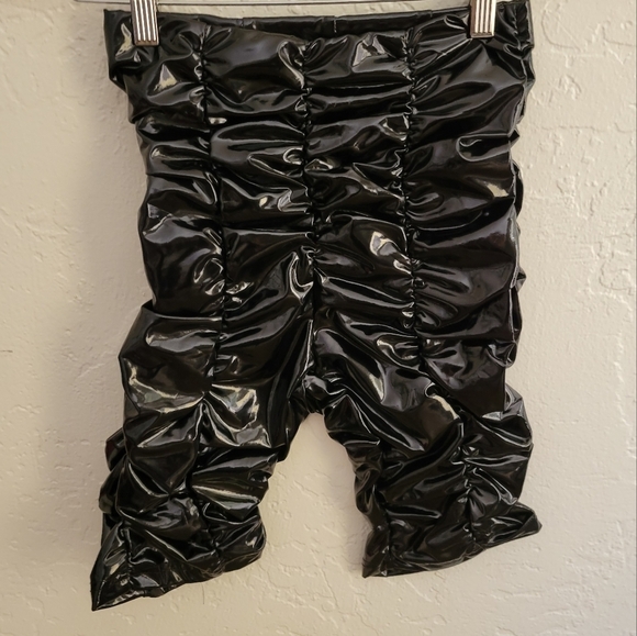 Love Highlight Latex High Rise Shorts Small - Picture 1 of 4
